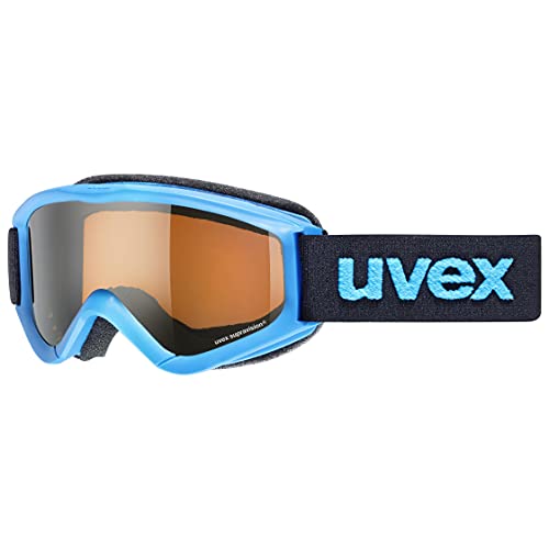 uvex Unisex Jugend, speedy pro Skibrille, blue/lasergold, one size