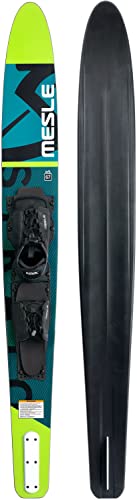 MESLE Mono Wasser-Ski Strato Pro 170 cm mit B6.2 Boot-Bindung, Slalom Mono-Ski bis 100 kg, für Anfänger und fortgeschrittene Fahrer, Farbe:grün