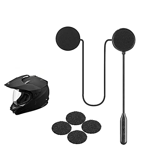 Motorrad Helm Headset, Bluetooth 5.0 Helm Kopfhörer Wireless Kommunikation Wasserdicht Winddicht für Motorräder Outdoor for GPS/Music Call Control/Cycling/Skiing