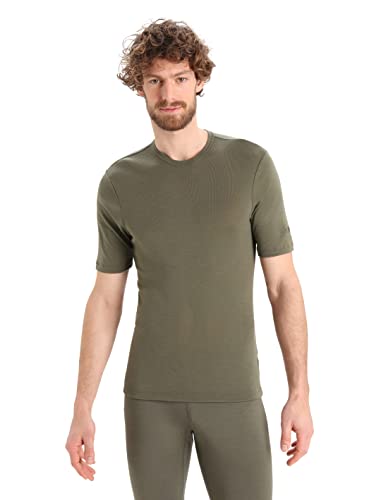 Icebreaker Merino Men's Standard 175 Everyday Thermal Cold Weather Base Layer Crew T-Shirt, Loden Green, Large