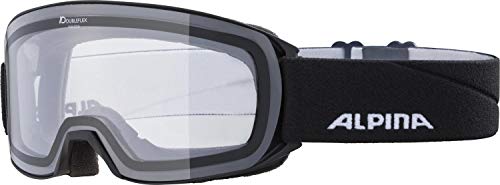 ALPINA Unisex - Erwachsene, NAKISKA Dclear Skibrille, black, One size