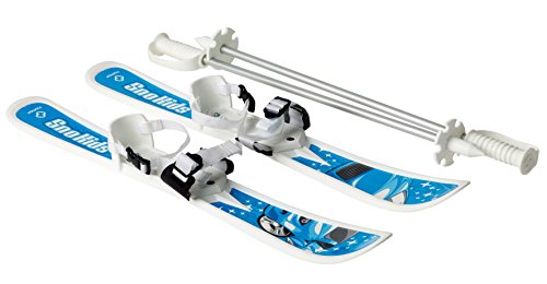 HAMAX Kinder Ski erste Lernski mit Stöcken SNO Kids blau