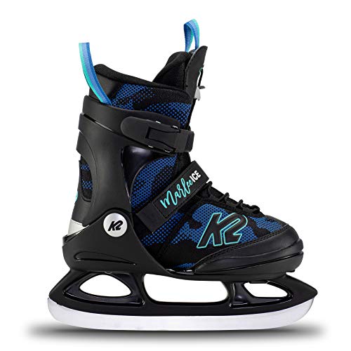 K2 Skates Mädchen Schlittschuhe Marlee Ice — camo - Blue — EU: 26 - 31 (UK: 7 - 11 / US: 8 - 12) — 25E0020