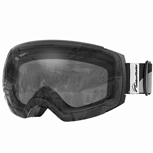 OutdoorMaster Unisex Skibrille PRO Damen Herren mit wechselgläsern, Schneebrille 100% UV-Schutz Skibrille für brillenträger, Anti-Nebel Snowboard Brille Ski Goggles für Jungen und Mädchen