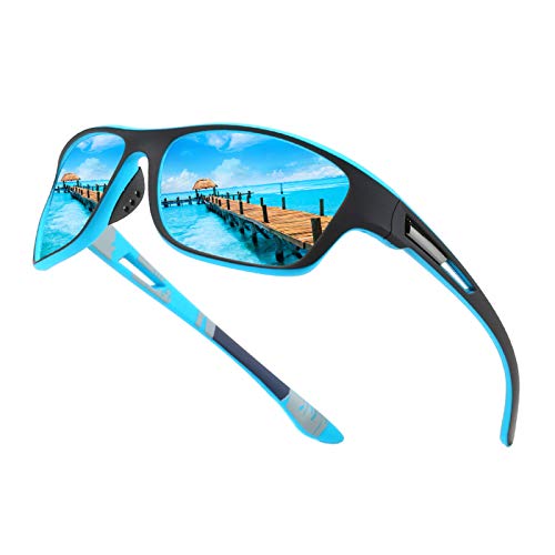 Hemens Polarisierte Sportbrille Sonnenbrille Herren fahrradbrille damen mit UV400 Schutz für Autofahren Laufen Radfahren Angeln Golf Sonnenbrille