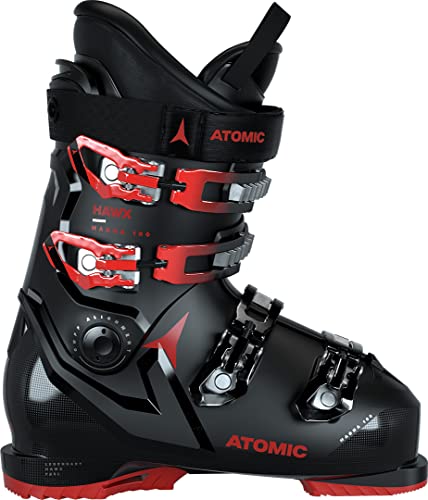ATOMIC Hawx Magna 100 Skischuhe - Größe 29/29.5 - Alpin-Skischuh für Erwachsene in Schwarz/Rot - 102mm breite Passform - Stabile Prolite Konstruktion - Memory Fit für präzisen Sitz