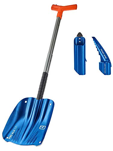 ORTOVOX Unisex-Adult Pro Alu III + Pocket Spike Lawinenschaufel, Safety Blue, One Size