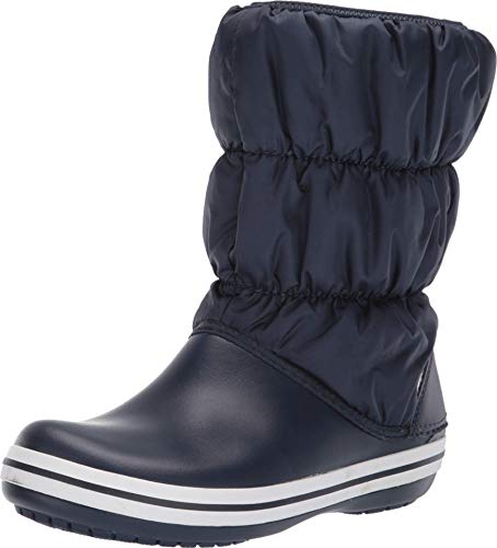 Crocs Damen Winter Puff Boots Schneestiefel, marine blau, 38/39 EU