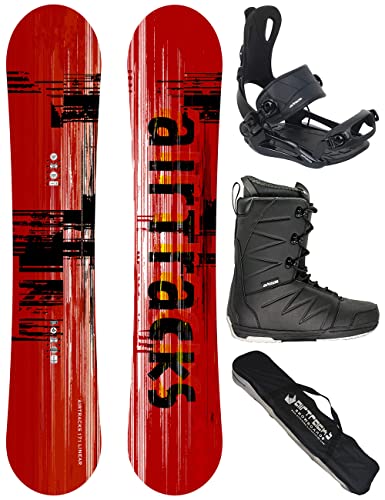 Airtracks Snowboard Set/Board Linear Wide 171 + Snowboard Bindung Master + Boots Master QL 45 + Sb Bag
