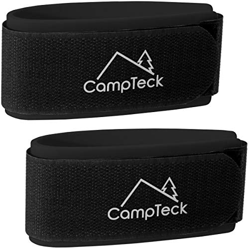 CampTeck U6890 - Ski Band, Skiclip - 1 Paar (2 Riemen) - Tragegurte für den leichten Transport, Reise und Aufbewahrung von Skiern - Schwarz