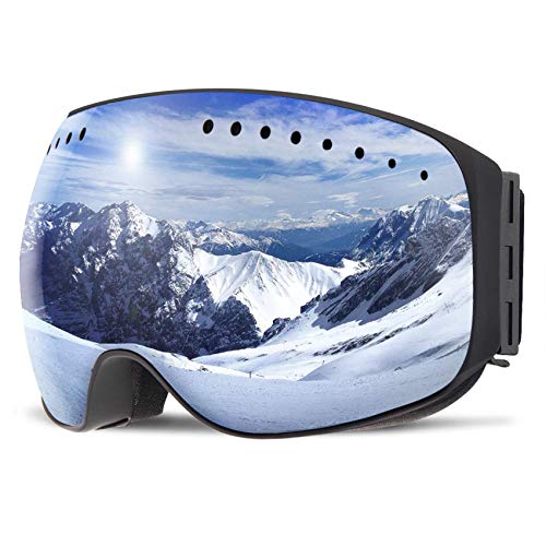 WOWDSGN Skibrille Snowboard Brille Doppelscheibe Anti-Fog UV-Schutz Schneebrille Großes Sichtfeld Für Damen Herren Jungen und Mädchen